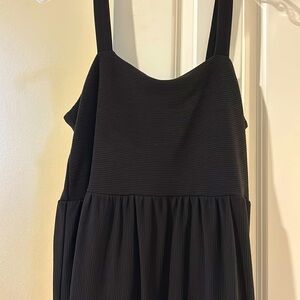 Loft ribbed black dress